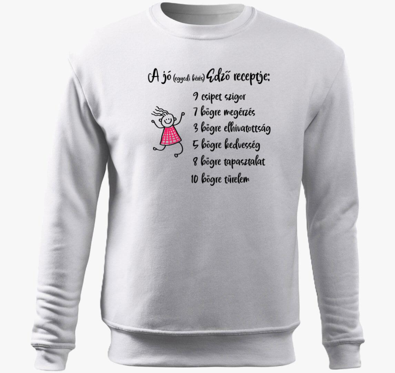 Lányos edző belebújós pulóver