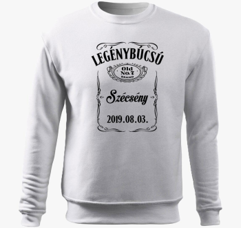 Legénybúcsú csapat belebújós pulóver - Egyedi város + dátum megadással!