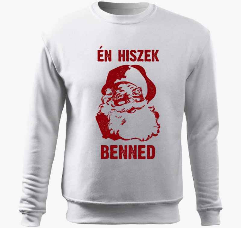 Én hiszek benned karácsonyi belebújós pulóver