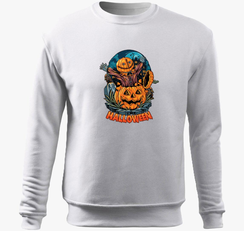 Tökfej halloweeni belebújós pulóver