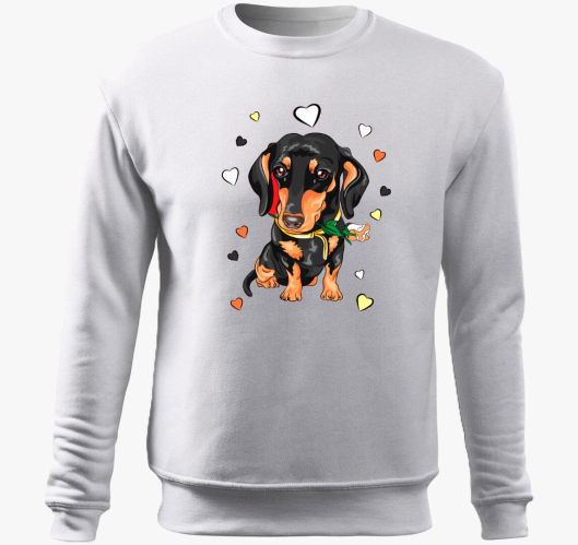 Rózsás tacskó belebújós pulóve...