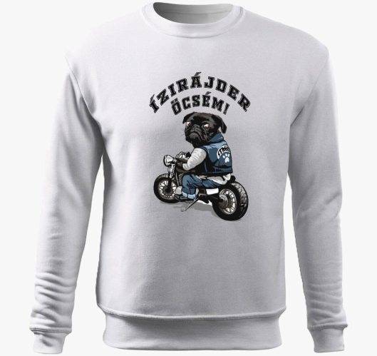 Motoros kutyás belebújós pulóv...