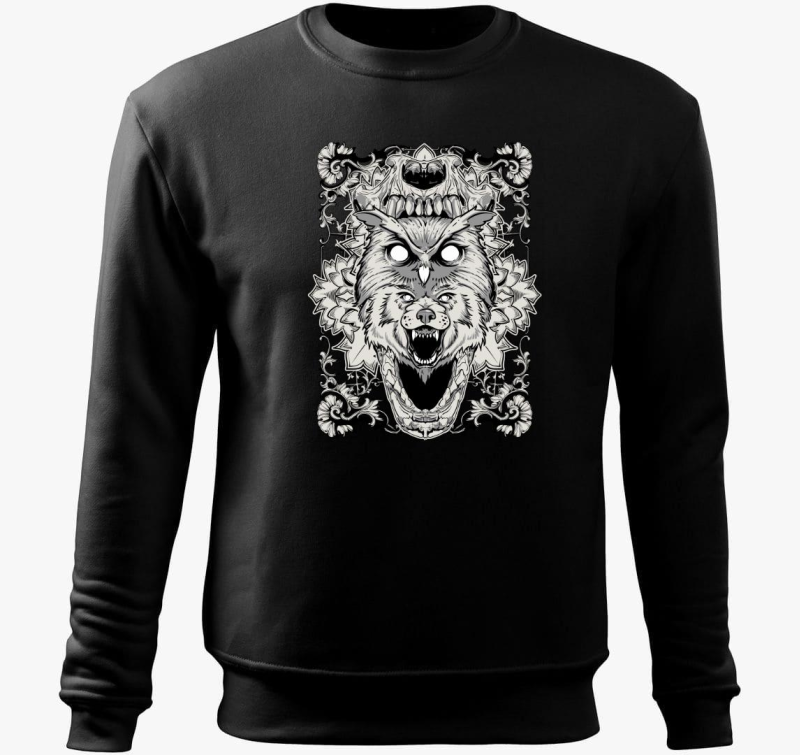 Farkasfejes belebújós pulóver