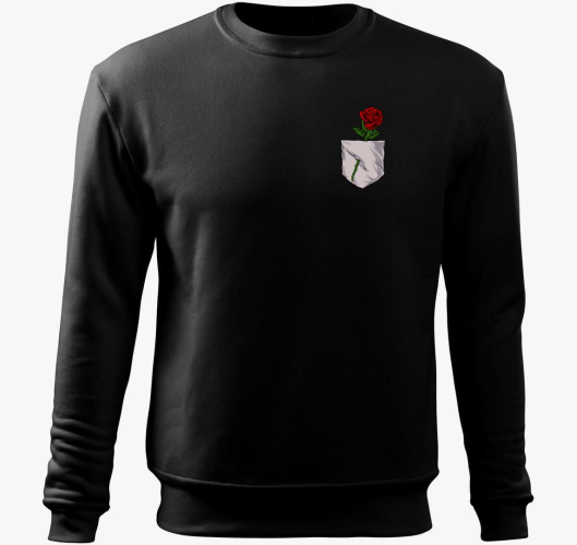 Rózsás zsebmintás belebújós pu...