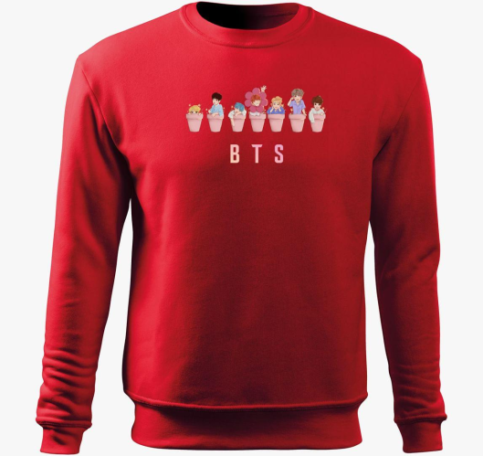 BTS virágok belebújós pulóver...