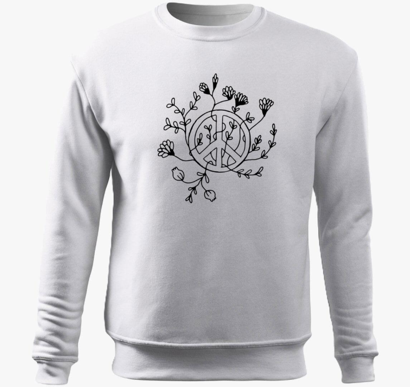 Békejeles monokróm belebújós pulóver