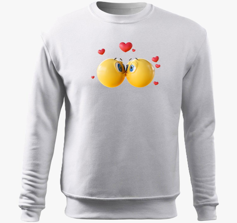 Csókos emojik belebújós pulóver