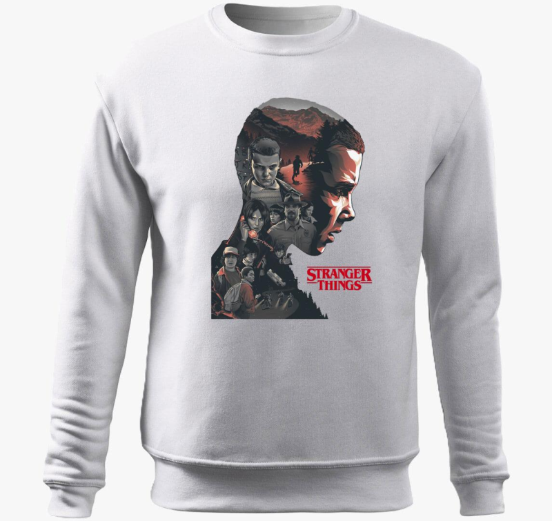 Stranger Things karakterek art belebújós pulóver