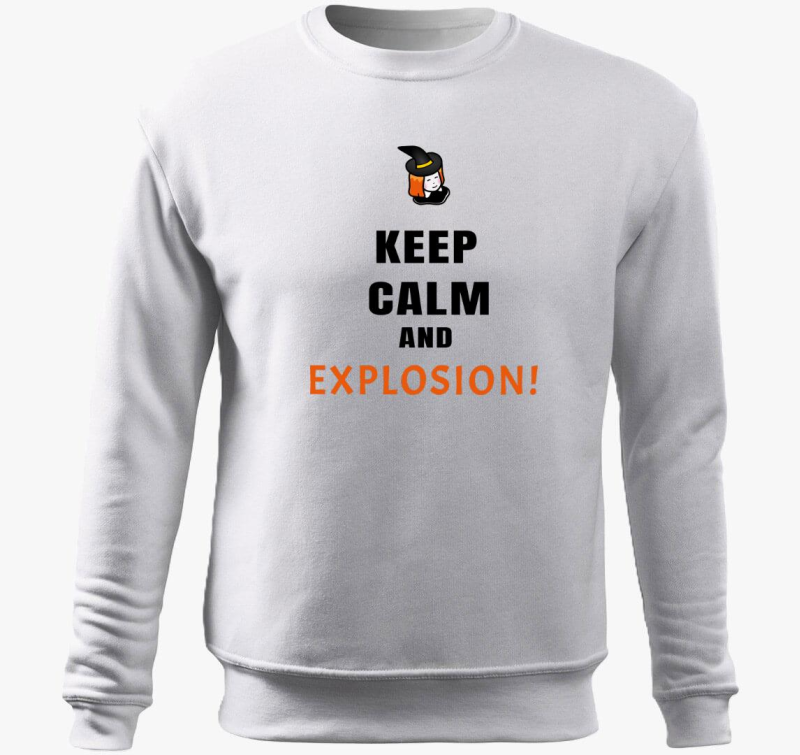 Keep calm and explosion belebújós pulóver