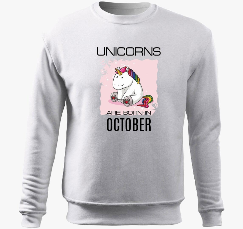 Unikornisos szülinapos belebújós pulóver választható hónappal