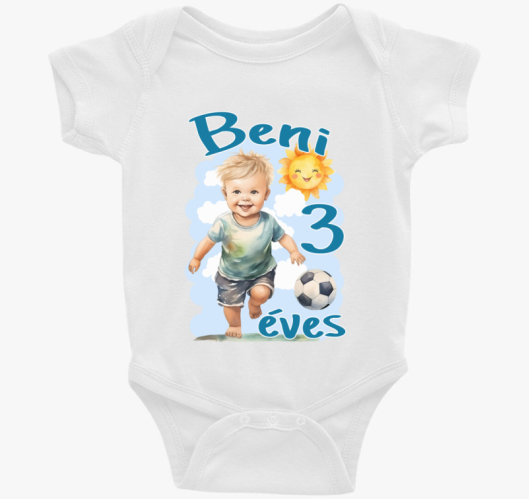 Focis kisfiú szülinapi body