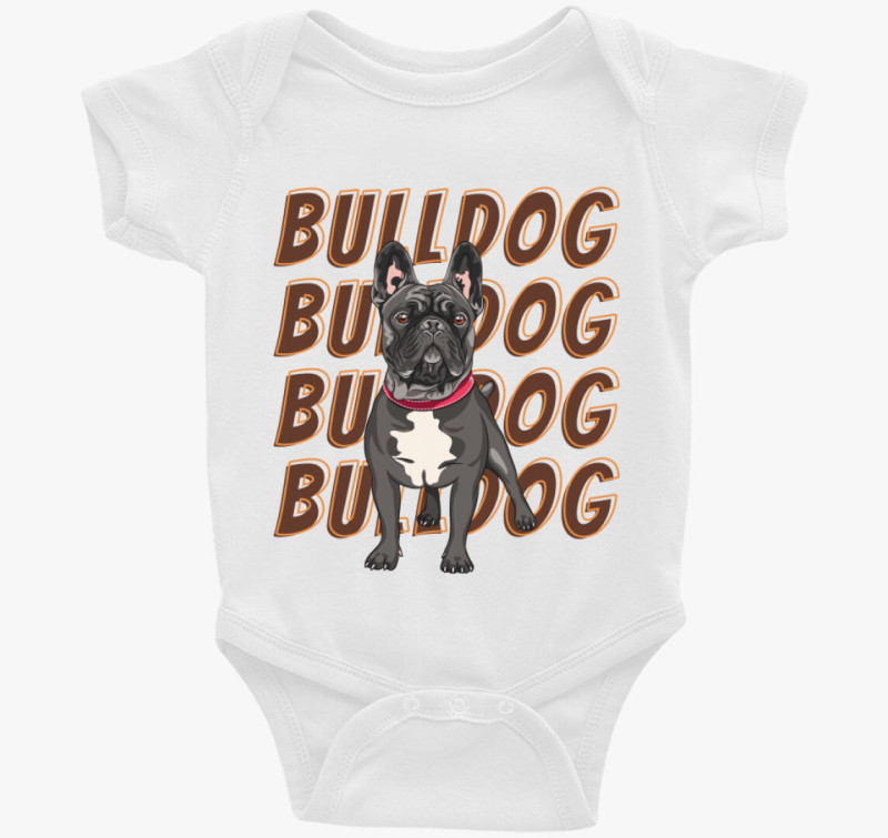 Francia bulldog mintás body