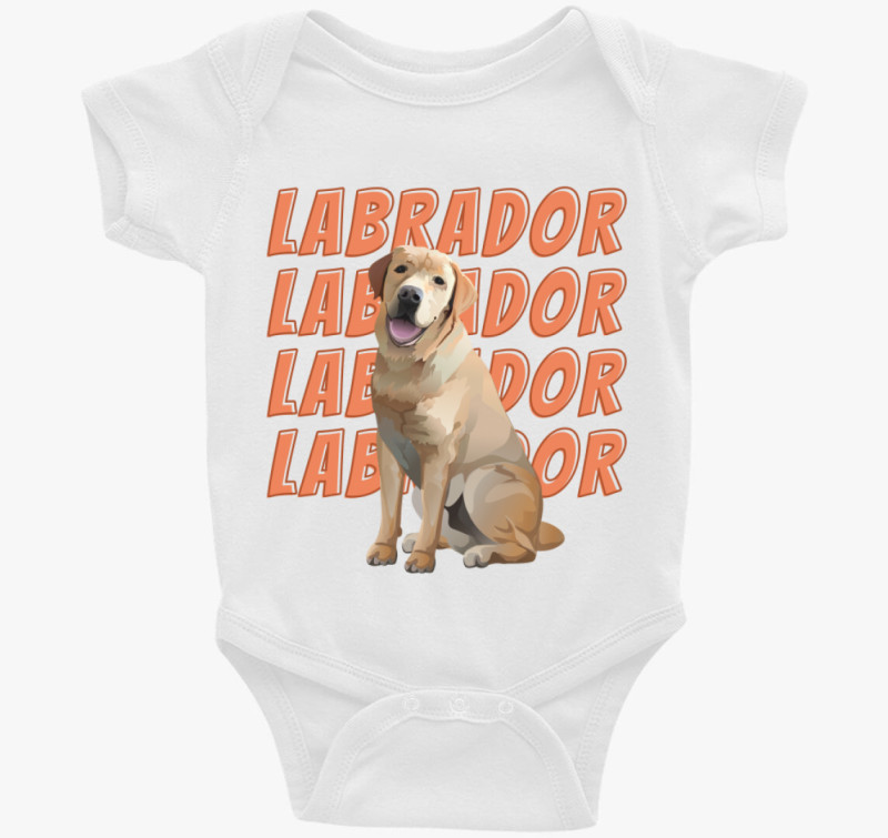 Labrador mintás body