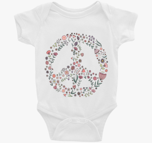 Békejel virágokból - színes bo...