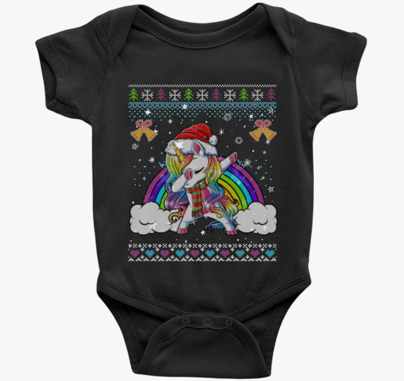 Unikornisos Karácsonyi body