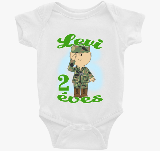 Katona szülinapi gyerek body