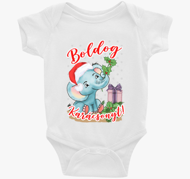 Boldog karácsonyt elefánt body