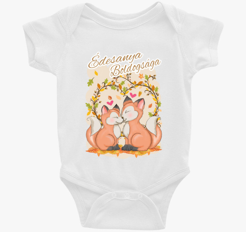 Édesanya boldogsága rókák ősszel gyerek body