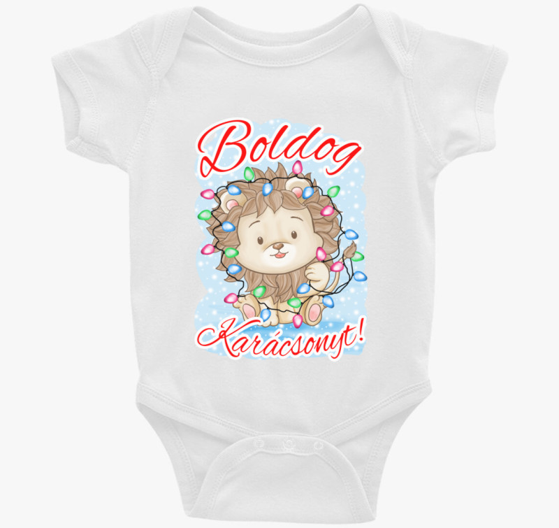 Boldog Karácsonyt kis oroszlán gyerek body