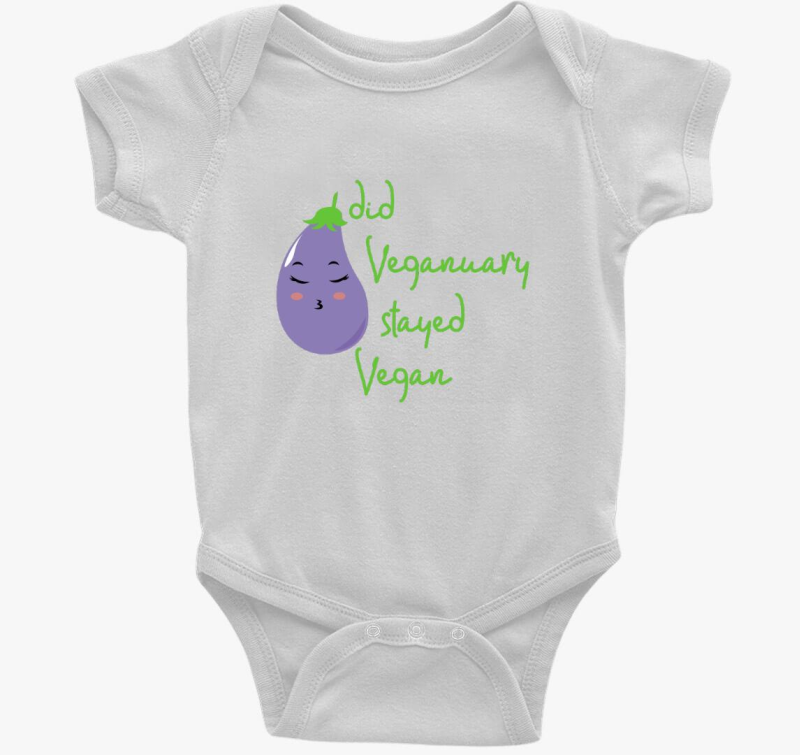 Did Veganuary padlizsános (zöld betűs) body