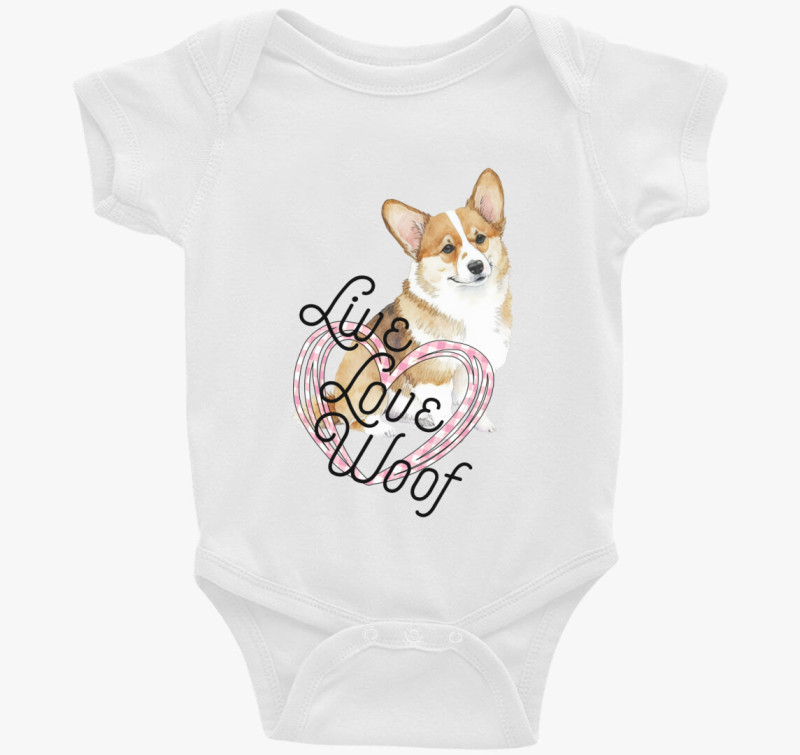 Corgi szivecskés body