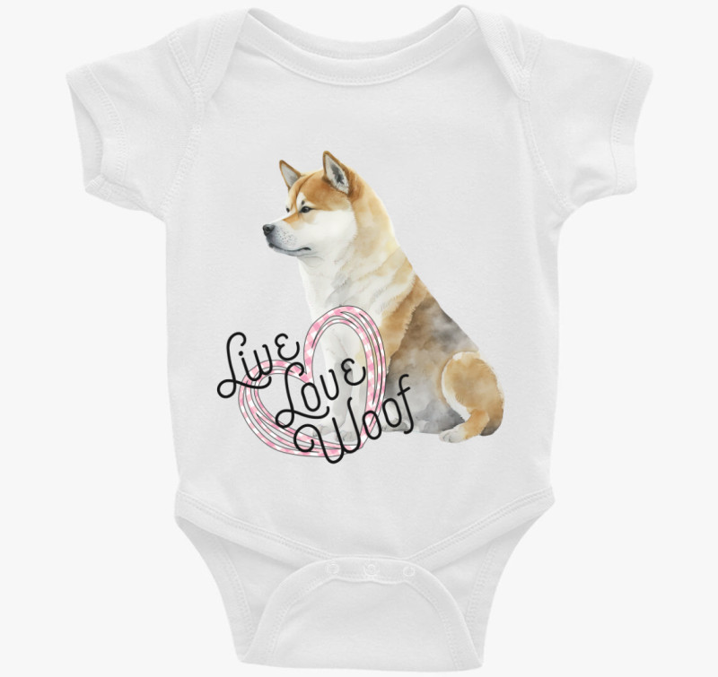 Akita szivecskés body