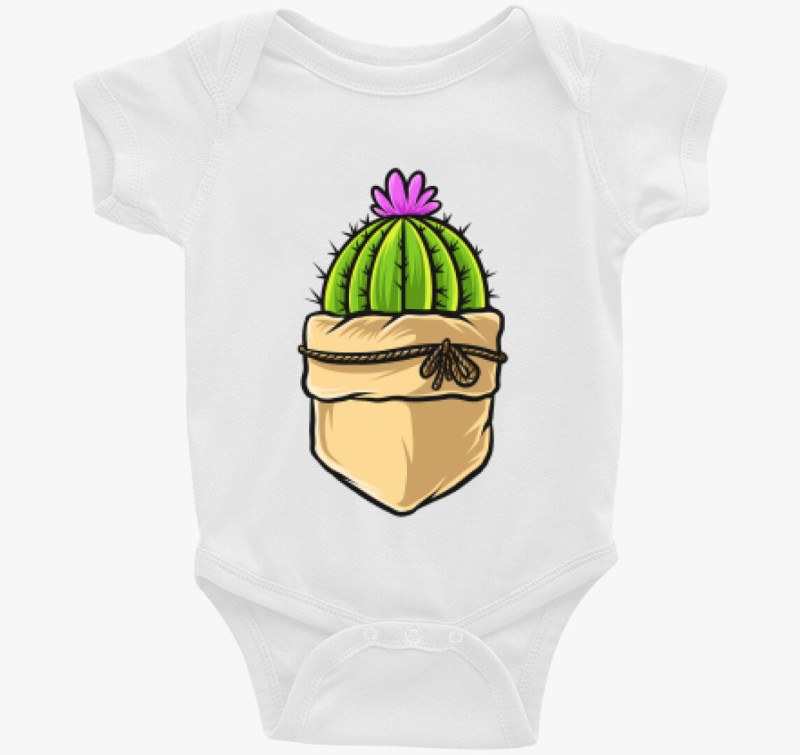 Gömbkaktuszos zsebmintás body