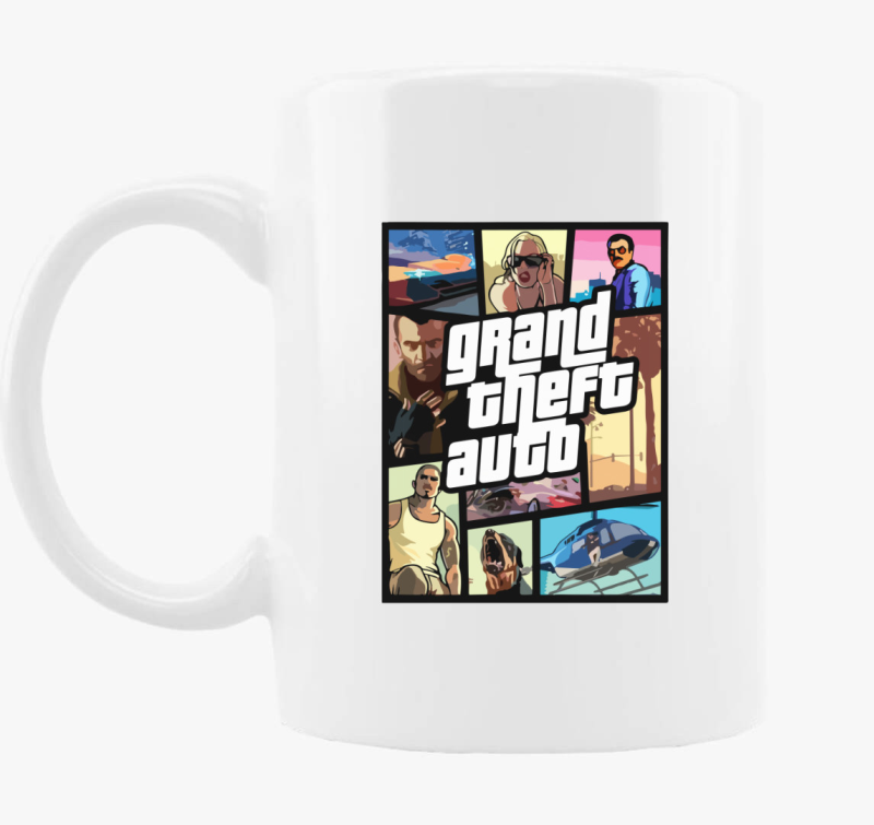 GTA poszter bögre