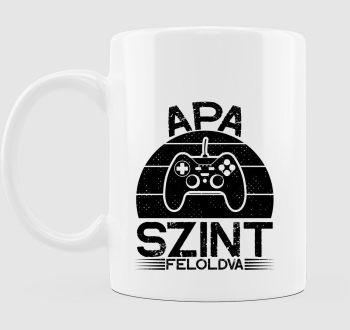 Gamer apa szint feloldva apáknak bögre