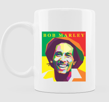 Bob Marley színes portré bögre
