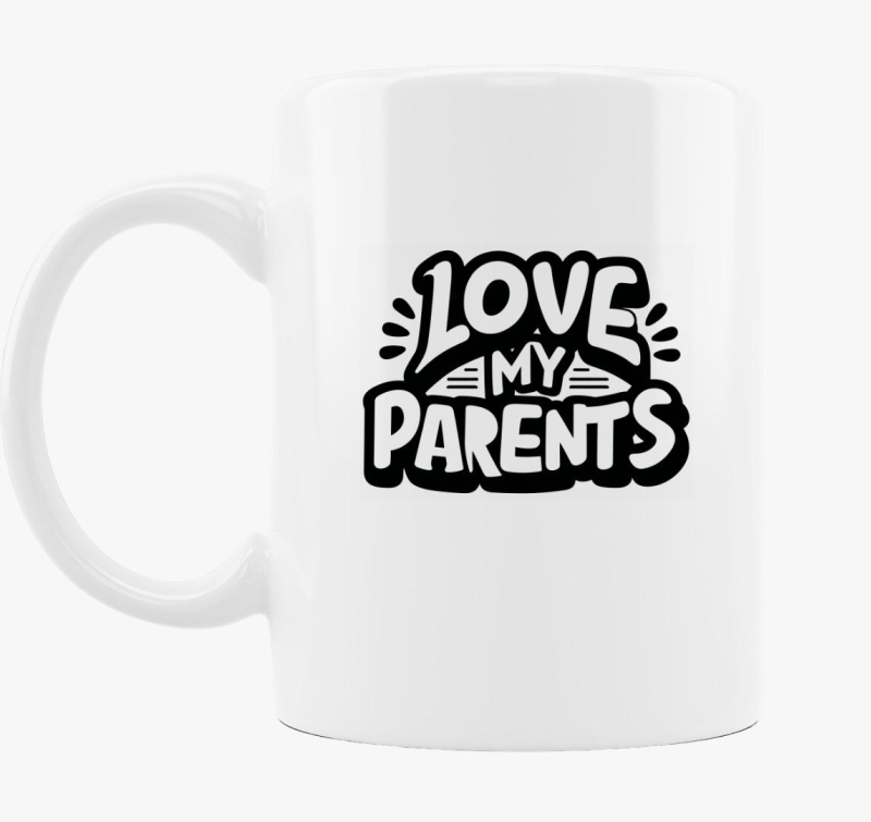 Love my Parents fekete bögre