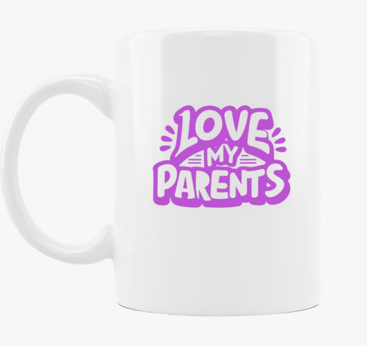 Love my Parents lilás bögre