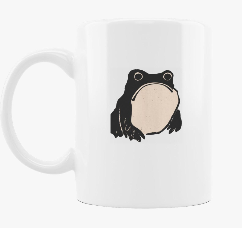 Sad frog vintage bögre
