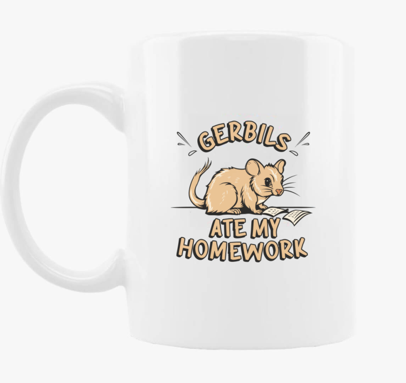 Gerbil homework bögre