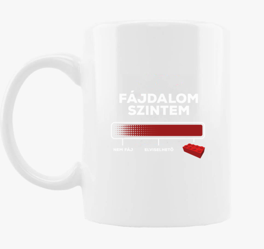 Fájdalom szint vicces bögre