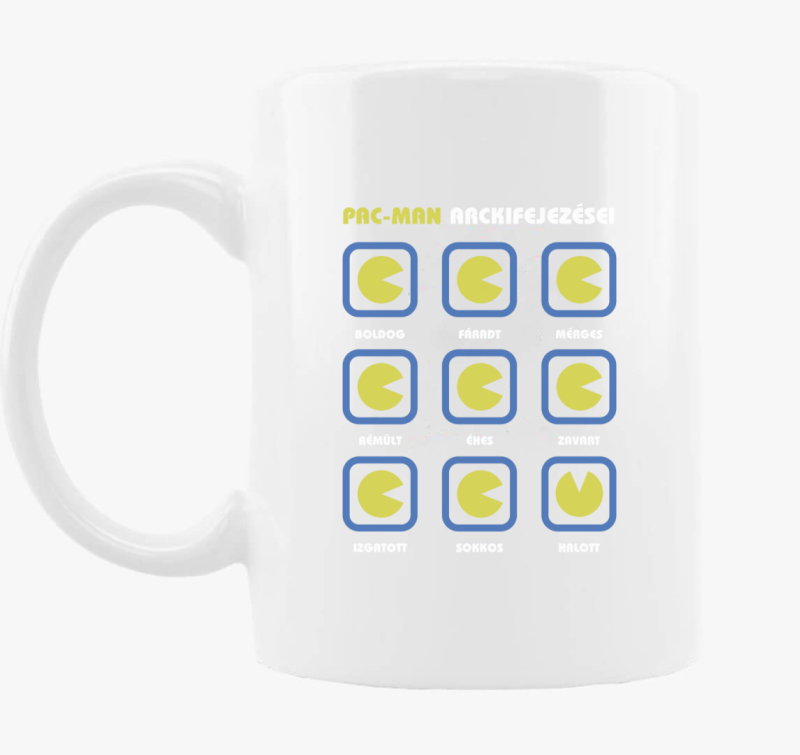 Pack man arckifejezései vicces bögre