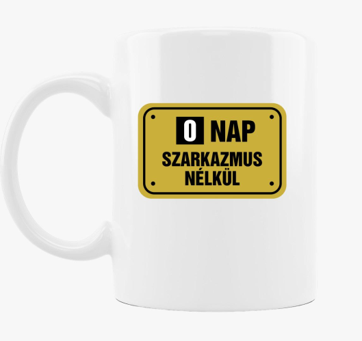 Szarkazmus vicces bögre