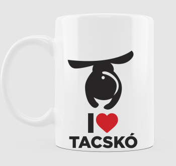 I love Tacskó design divat bögre