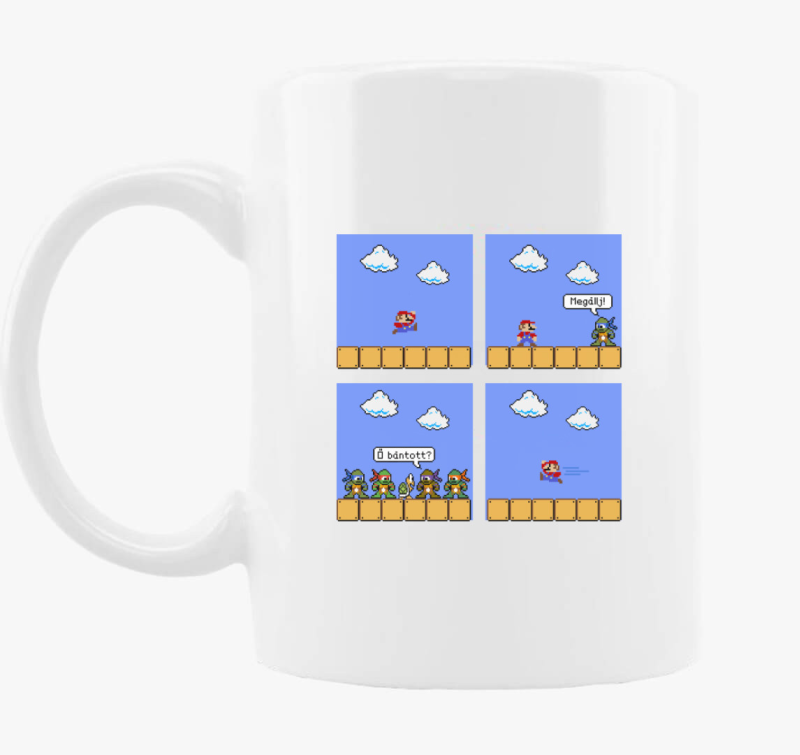 Marió vs Teknőcök vicces bögre