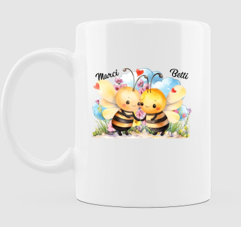 Összebújós szerelmes Méhecskék bögre