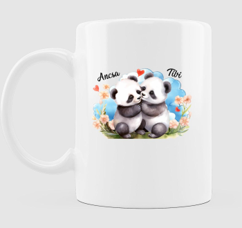 Összebújós szerelmes Panda bögre