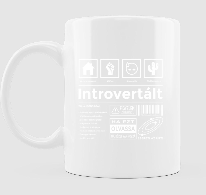 Introvertált vicces bögre