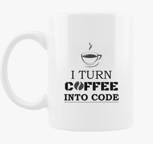 Kóddá alakítom a kávét bögre...