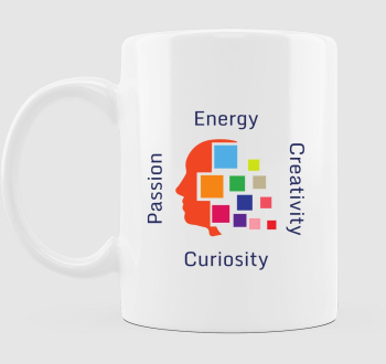 Passion, Energy, Creativity, Curiosity bögre 