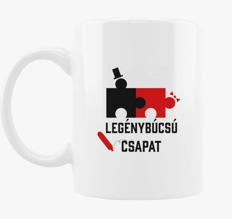 Legénybúcsú csapat vicces puzzle bögre