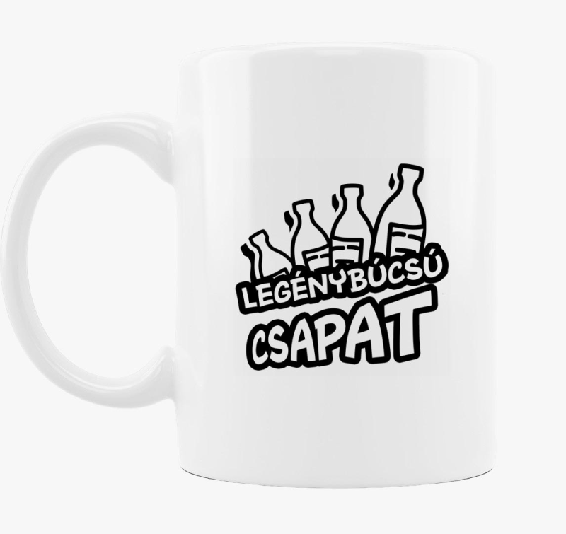 Legénybúcsú csapat alkohol bögre