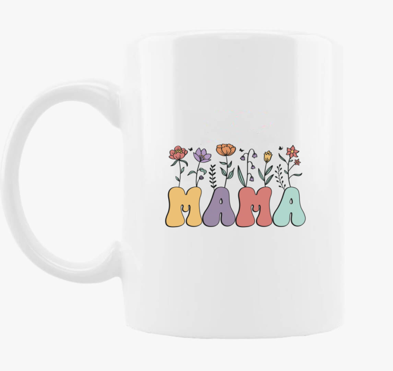 Mama virágos bögre