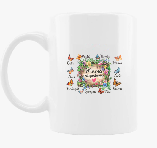 Mama virágoskertje sok kis lep...