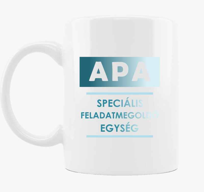 Apa speciális feladatmegoldó egység bögre
