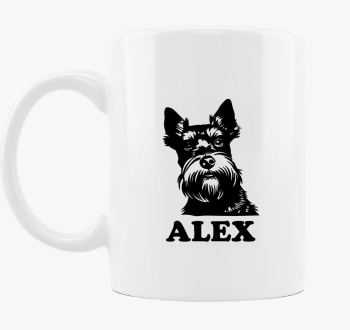 Schnauzer illusztráció bögre